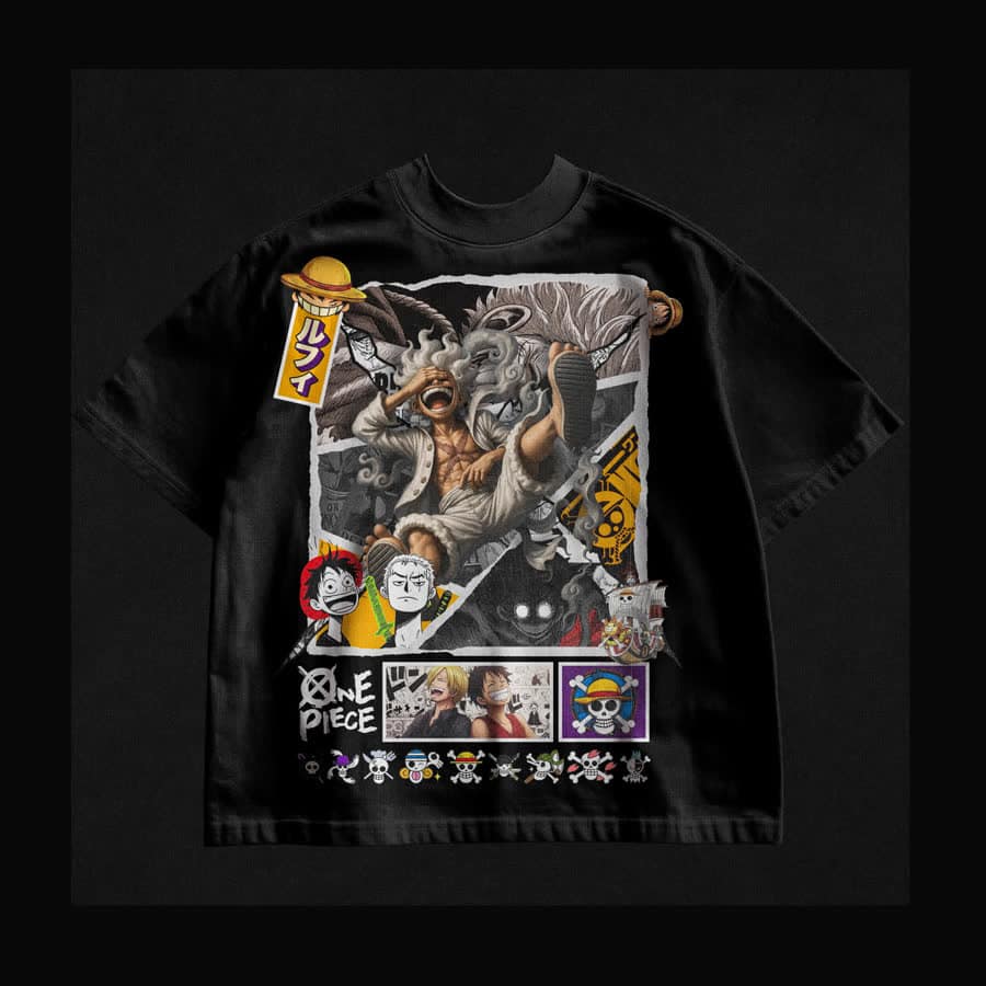 One Piece Legacy Panel Tee (Black)